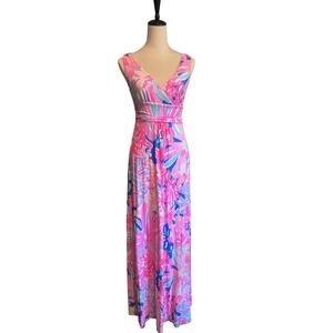Lily Pulitzer Sloane Maxi Dress- Pink Floral (Size S)